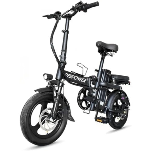 14" Foldable Electric Bike for Adults - 750W Peak Motor 20MPH Electric Bicycle, 48V 480/840/1440WH Removable Battery