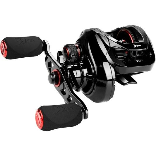 New Compact Design Baitcaster Fishing Reel 17.64LB Carbon Fiber Drag Cross Fire 8 Magnet Braking System