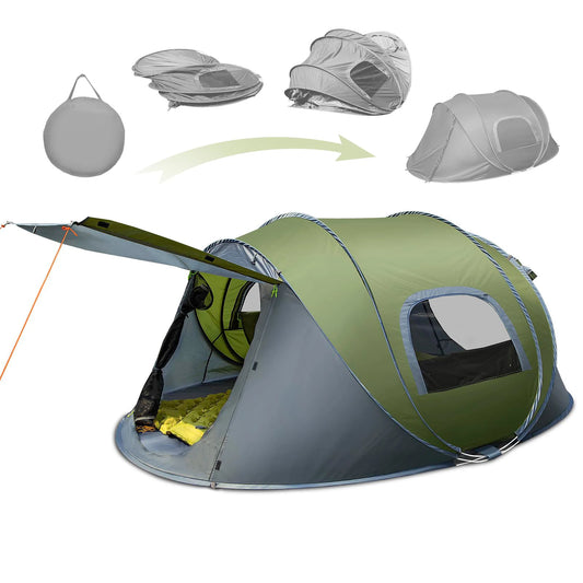 3-4 People Outdoor Automatic Pop Up Tent Waterproof Large Space Family Camping Tent